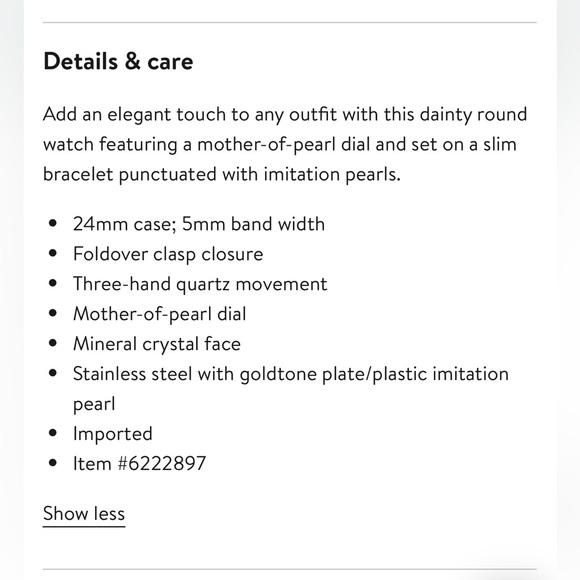 Kate Spade New York Monroe Imitation Pearl Bracelet Watch 24,mm - Picture 4 of 5